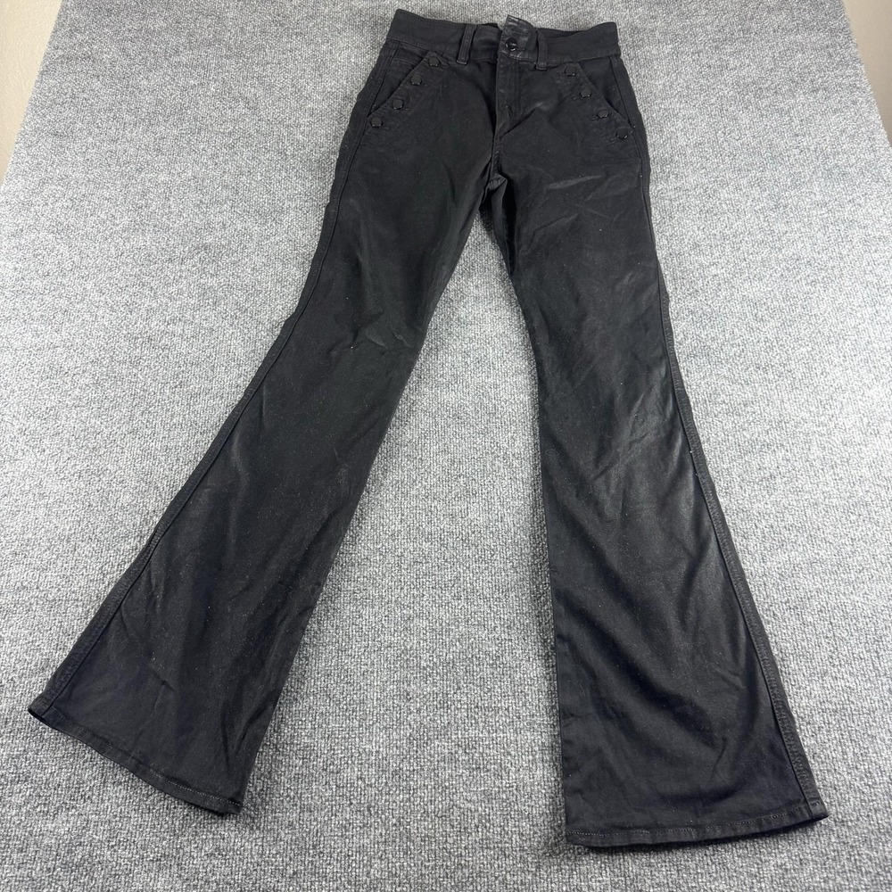Joes The Georgia Jeans Womens 26 Black Dark Wash Flared Leg 5 Pocket Denim